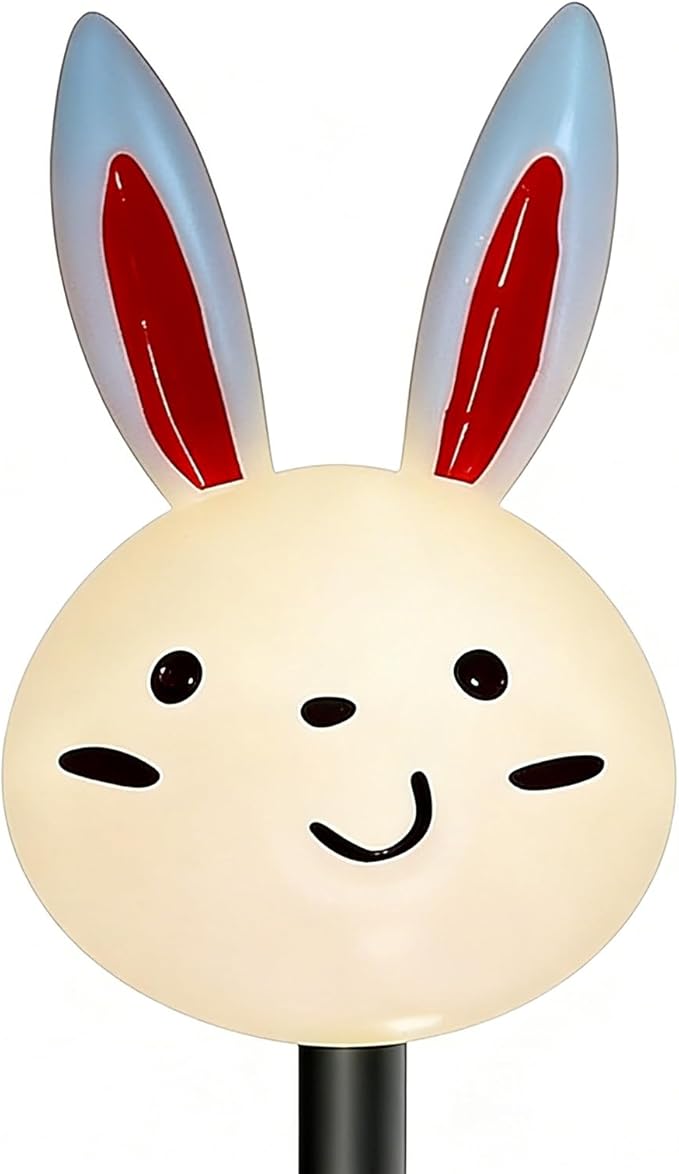 Easter Solar Pathway Lights Outdoor | Easter Bunny Carrot Waterproof Garden Lighting | Solar Landscape Light | for Garden Yard Patio Porch Lawn Walkway Courtyard Landscaping