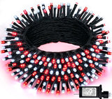 JMEXSUSS 200 LED Red and White Christmas Lights, 66ft String Lights Plug in