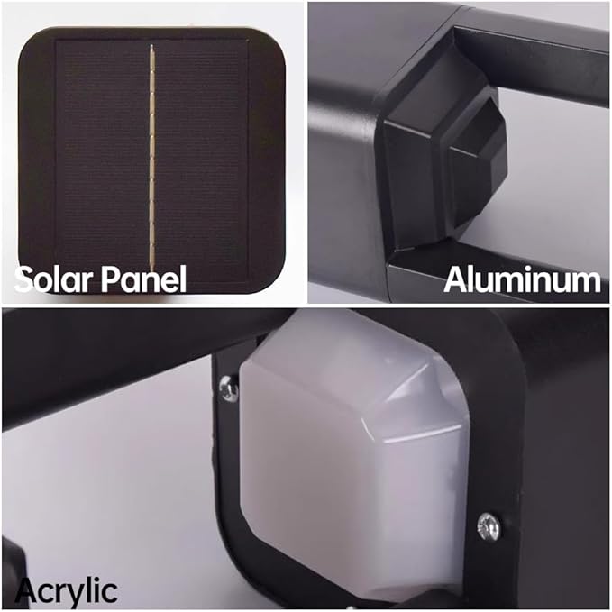 Outdoor Solar Pathway Light 10W LED Solar Landscape Path Light Modern Aluminum Garden Light with IP65 Waterproof External Solar Bollard Lights for Front/Back Door Porch Patio Yard