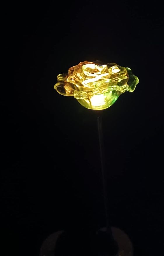 Starry Illuminate 1 PCS Solar Color Changing Style Garden Stake Light Pathway Stake Light (Rose)