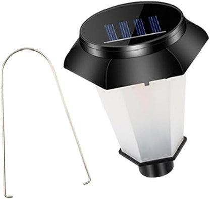 BESPORTBLE Solar Garden Lamp Outdoor Decorative Solar-Powered Pathway Light with Flame Effect Easy Installation Stake Light for Patio Lawn and Garden Lighting