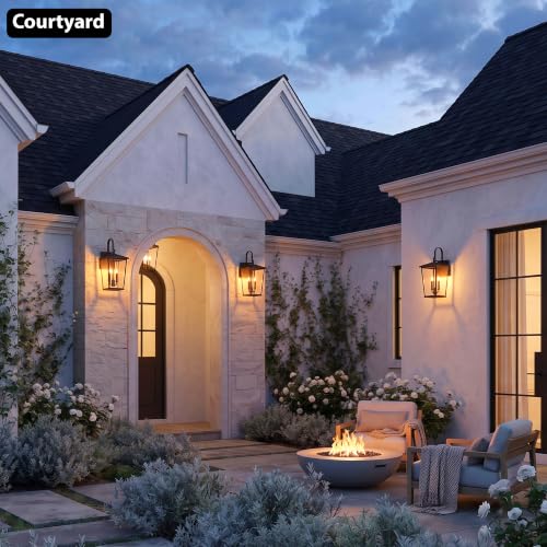 Outdoor Wall Light Fixture, Modern Large Porch Light, Outside Wall Lantern