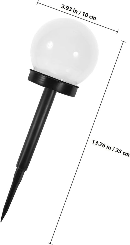 6pcs Solar Lawn Lights Waterproof Ground Plug Path Lights Warm White Outdoor Garden Solar Lamps for Courtyard Landscape Lighting