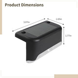 Bosreroy 16 Solar Led Fence Lights, Weatherproof Outdoor Rail and Stair Lights, Pp/Pc Construction, Amorphous | Lumora
