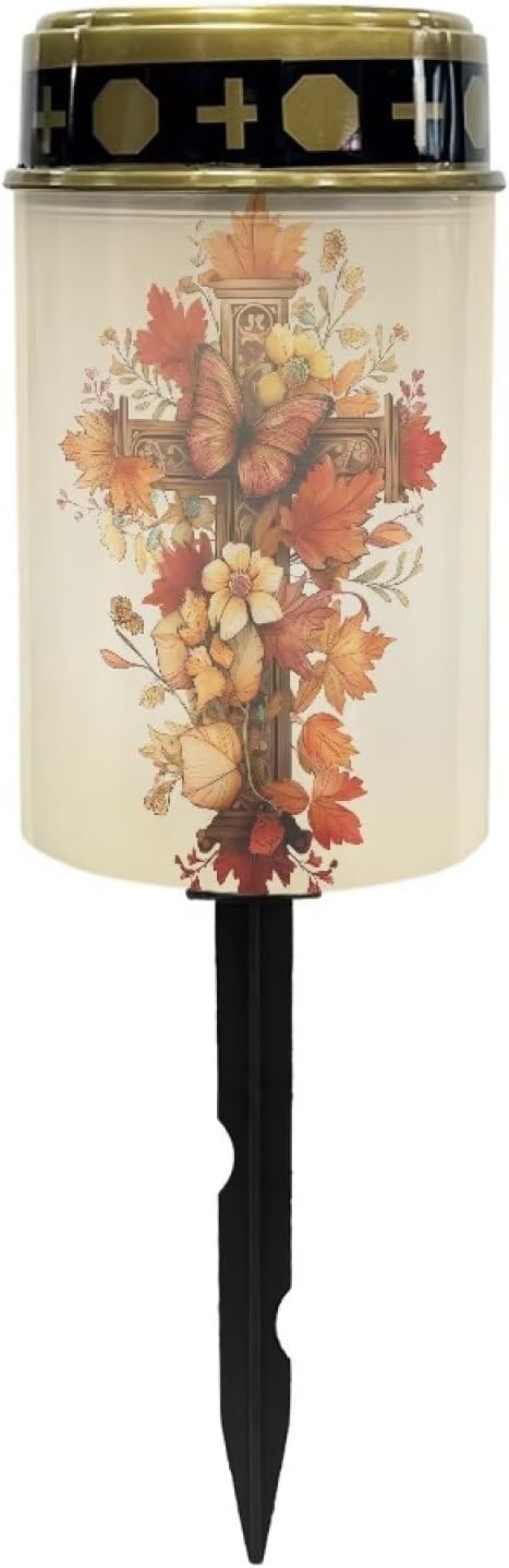Cemetery Solar Lights for Grave Cross Cemetery Decorations for Grave Waterproof Dusk to Dawn - Outdoor Path Light | Lumora