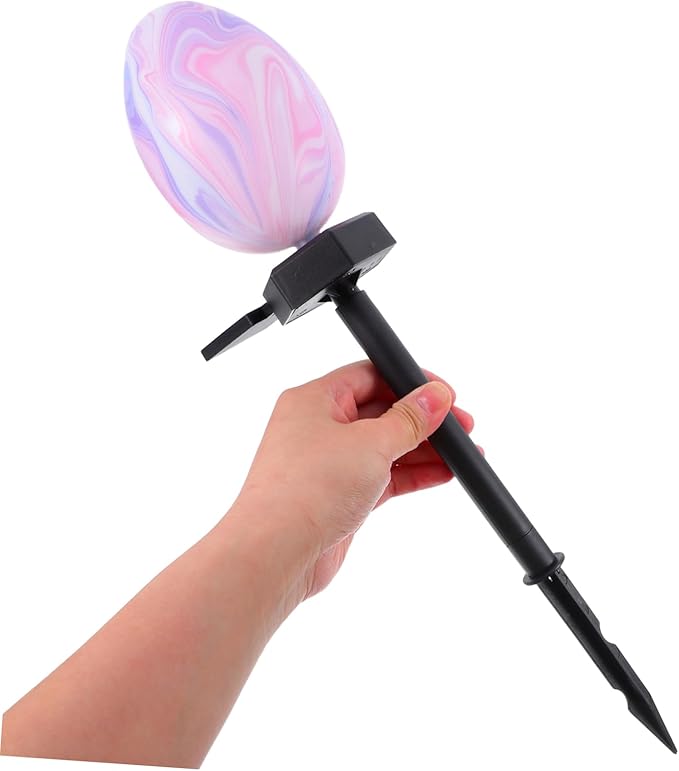 Kisangel Easter Solar Garden Stake Lights Led Egg Shape Outdoor Decorative Solar-Powered Pathway Lighting