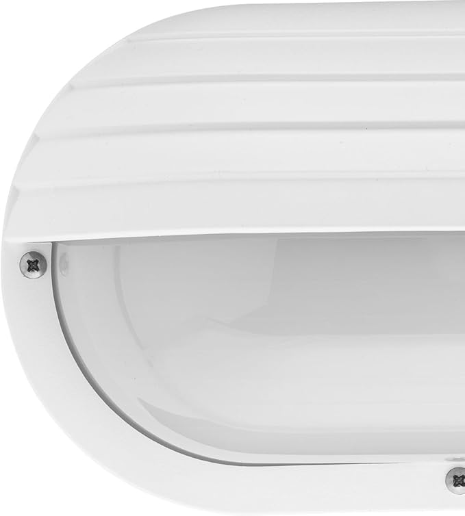 Progress Lighting 1-Light UV Stabilized Ribbed Frosted Polycarbonate Shade Modern Outdoor 10-1/2" Wall or Ceiling | Lumora