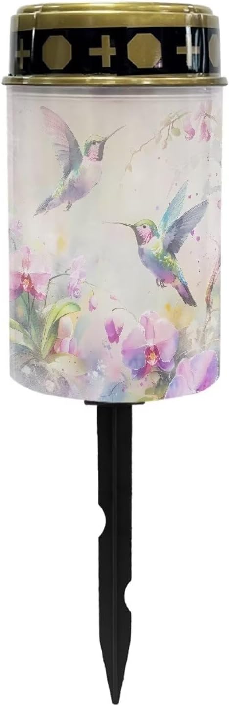 Flower Hummingbird Solar Lights Outdoor Waterproof in Memory of Loved Ones and Friends