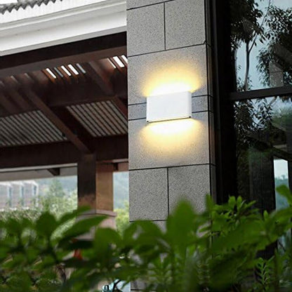 6W LED Outdoor Exterior Wall Sconces Step Down Light Fixture Lamp Black Finish Warm White