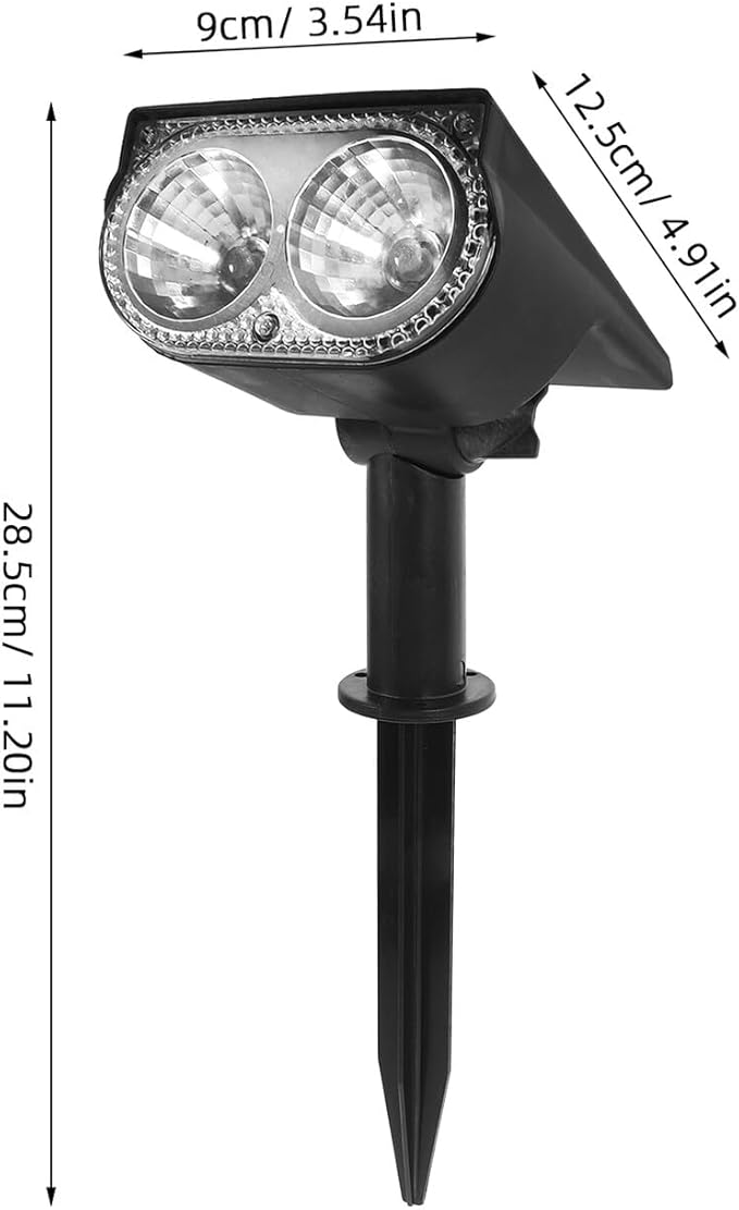 Toyvian Solar Spot Lights Outdoor 2led Warm White Waterproof Landscape Lighting for Garden Yard Patio Tree Pathway | Lumora