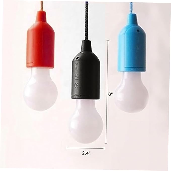 8 Pcs Portable Light Closet Lights Tent Lamp Battery Operated Garage Pull Cord Chandelier - Outdoor Wall Light | Lumora