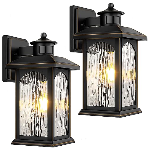 FILIYANO Motion Sensor Outdoor Wall Light Fixtures, Dusk to Dawn, 2 Pack