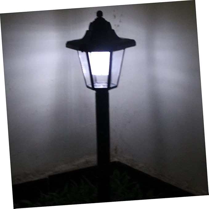 2 Pcs Solar Powered LED Lawn Lights Hexagonal Landscape Pathway Lighting for Garden Patio Outdoor White Light