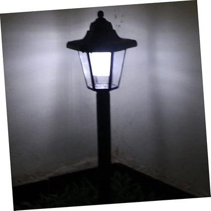 2 Pcs Solar Powered LED Lawn Lights Hexagonal Landscape Pathway Lighting for Garden Patio Outdoor White Light