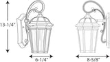 Progress Lighting Verdae Collection 1-Light Clear Seeded Glass New Traditional Outdoor Small Wall Lantern Light | Lumora