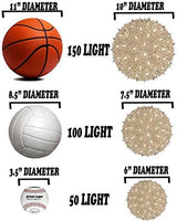 Novelty Lights 10in 150 Light Starlight Sphere, Red, Extra Large Ornament Ball - Outdoor Security Flood Light | Lumora