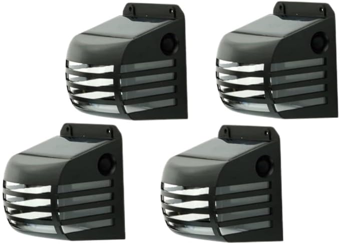 QUQUQ Solar Pathway Lights Slatted Solar Wall Lights Outdoor LED Waterproof Yard Patio Decor
