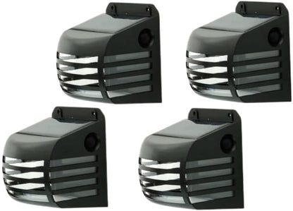 QUQUQ Solar Pathway Lights Slatted Solar Wall Lights Outdoor LED Waterproof Yard Patio Decor