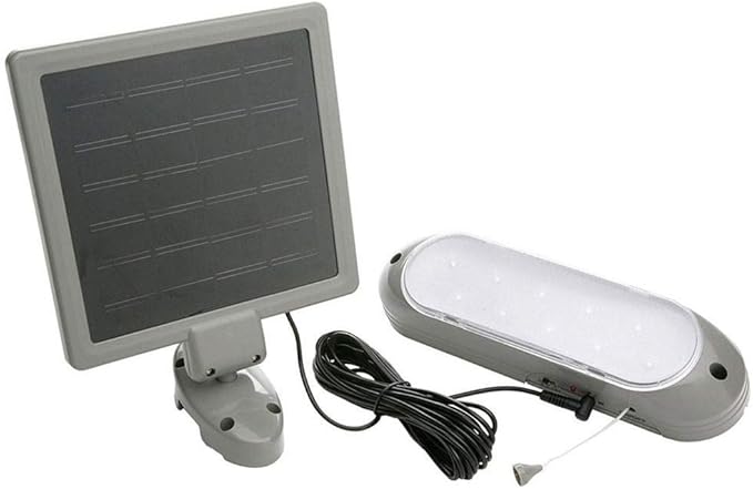 Designers Edge L-949 Rechargeable Solar Shed Lights with 10 Bright LED Bulbs and 16-Foot Extension Cord