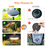 LETMY Solar Pathway Lights Outdoor, 4 Pack 2X Brighter Solar Lights Outdoor Waterproof, Taller Pathway Light with Larger Panel, Auto On/Off Up to 12Hrs Driveway Light for Yard Outside Patio Path Lawn