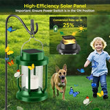 Solar Lantern Outdoor & Indoor Use – Hanging Solar Lights with Realistic Flickering Flameless Candle, Weatherproof for Gardens, Patios, Trees, and Lawns (Green, 2 Pack)