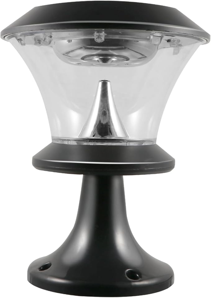 balacoo Solar Garden Light Round LED Lawn Lamp Outdoor Energy Saving Pathway Lighting for Patio Fence Deck