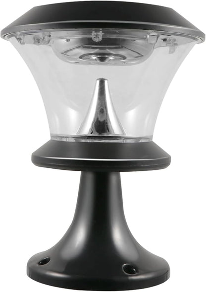 balacoo Solar Garden Light Round LED Lawn Lamp Outdoor Energy Saving Pathway Lighting for Patio Fence Deck