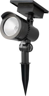 2-Pack Solar Powered Black Spotlights, High/Low Lumens, Adjustable Panel, IP65 - Outdoor Security Flood Light | Lumora
