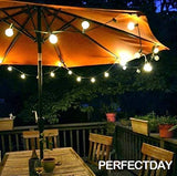 PERFECTDAY Solar String Lights, Shatterproof LED Solar String Light Outdoor G40 Umbrella Lights with 25 Bulbs - 27 | Lumora