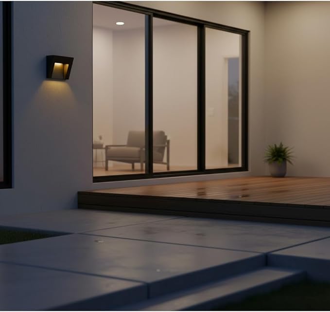 Hinkley Taper Deck Sconce Horizontal, Low Voltage Satin Black