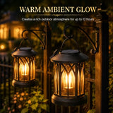 Solar Lanterns Outdoor Waterproof 2 Pack, Hanging Solar Lights with 2700K Warm LED Light, IP65 Solar Powered Lanterns with Clip, Auto On/Off Outdoor Lanterns for Garden Patio Yard Porch Decor
