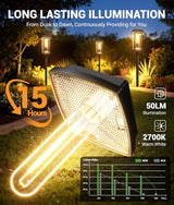 Solar Pathway Lights Outdoor, 8 Pack Upgraded Solar Garden Lights Solar Powered, Solar Lights Outdoor Waterproof IP65, 15 Hours Outdoor Solar Lights for Yard Patio Landscape Walkway Driveway Decor