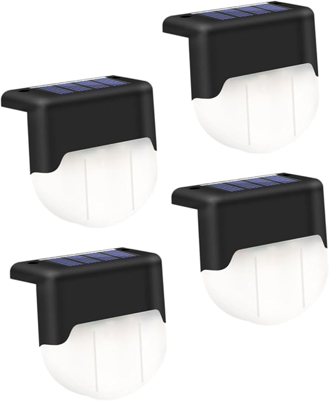 4pcs Led Solar Stair Lights Outdoor Solar Pathway Lamps Garden Landscape Lamps Motion Sensor