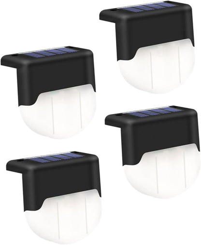 4pcs Led Solar Stair Lights Outdoor Solar Pathway Lamps Garden Landscape Lamps Motion Sensor