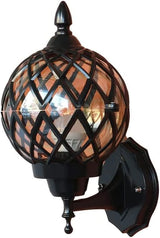 European Retro Style Outdoor Waterproof Wall Lamp,Die- AlumiExpression artistique m Light,Transparent Spherical s | Lumora