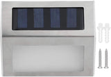 Walfront Solar Step Lights, LED Outdoor Stair Lights, Stainless Steel, Warm White, IP65 Waterproof, 4 LED, for | Lumora