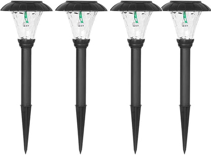 4 Pack Solar Pathway Lights Outdoor Lawn Lights IP65 Waterproof Solar Lights Solar Yard Lights for Garden Patio Yard Landscape Pathway Lawn