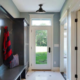 SAMTEEN Farmhouse Black Semi Flush Mount Light 2 Pack