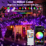 Smart Color Changing Halloween Christmas Lights 132 FT 400 LED App Remote