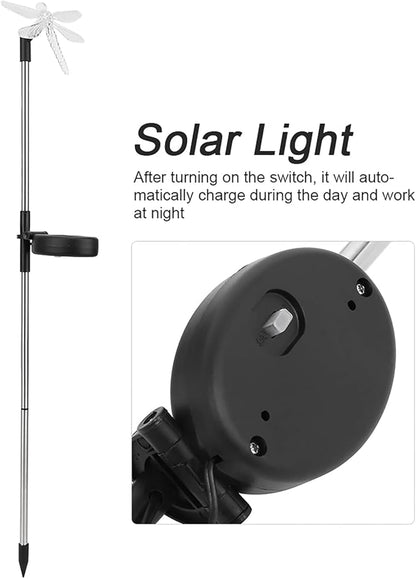 Zerodis 4 Pcs Stake Light, Solar Pathway Lights Outdoor Solar Lights Outside Super Bright Up Solar for Yard Landscape Walkway Decoration