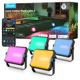 Govee Outdoor Flood Lights 2, RGBIC IP66, Wired 4 Pack