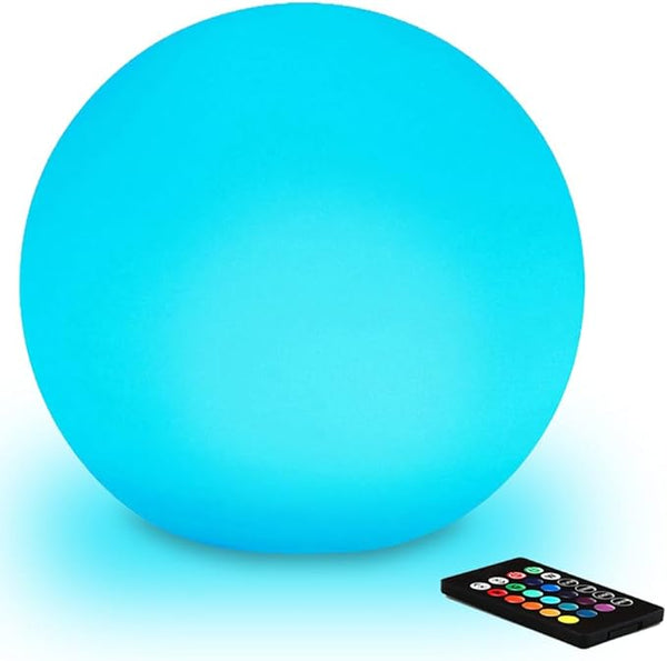12-inch LED Glowing Ball Light w/Remote, LED Globe Orb Night Light Mood Lamp for Kid Adult - Outdoor Wall Light | Lumora