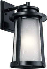 Kichler 49919BK Transitional One Light Outdoor Wall Mount from Harbor Bay Collection in Black Finish | Lumora