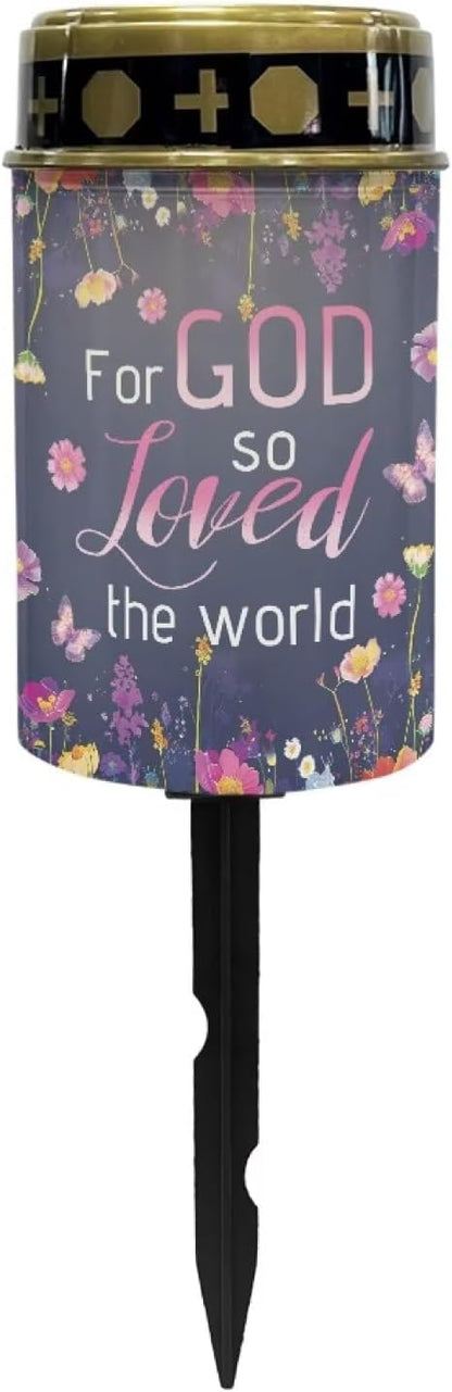 Butterfly Solar Cross for Cemetery Grave Hummingbird Cemetery Decorations for Grave Auto On/Off Solar Lights Waterproof Grave Light for Cemetery Decor 2 Pack
