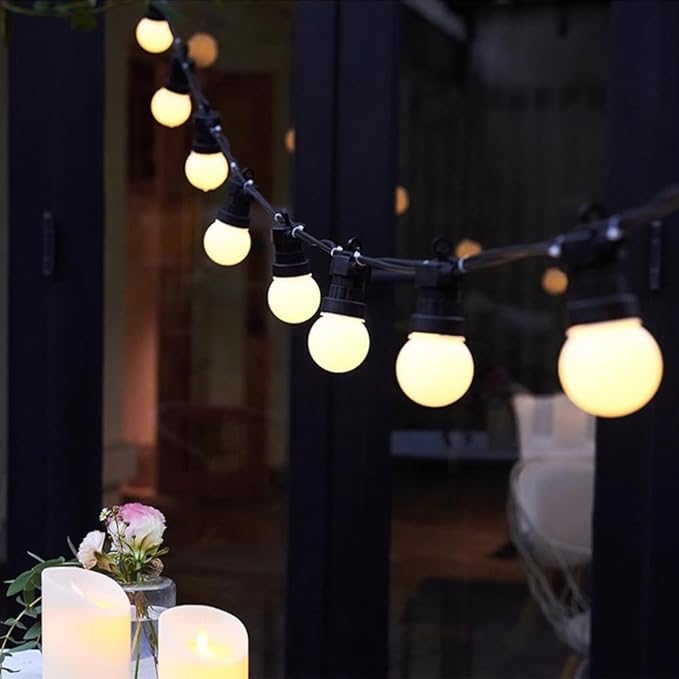 Outdoor String Lights Indoor, 33 FT LED Patio String Lights with 20 Shatterproof Edison Bulbs, Connectable | Lumora