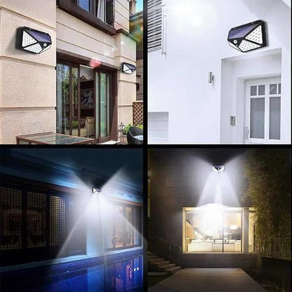 Security Light, Outdoor 100 LED Solar Light Motion Sensor Waterproof Solar Powered Wall Light | Yard Deck Light for Garden Decoration, Street Lights Solar Powered Lantern Wall Lamp