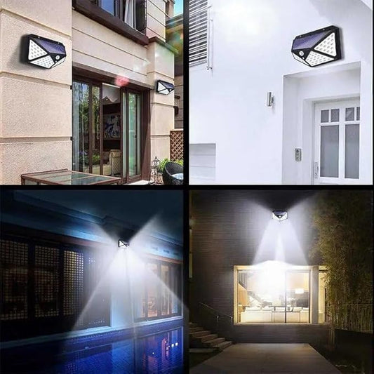 Security Light, Outdoor 100 LED Solar Light Motion Sensor Waterproof Solar Powered Wall Light | Yard Deck Light for Garden Decoration, Street Lights Solar Powered Lantern Wall Lamp