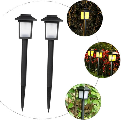 Uonlytech 4Pcs Solar Garden Lights Outdoor LED Ground Insert Lamps for Pathways Lawn Patio Landscape Lighting