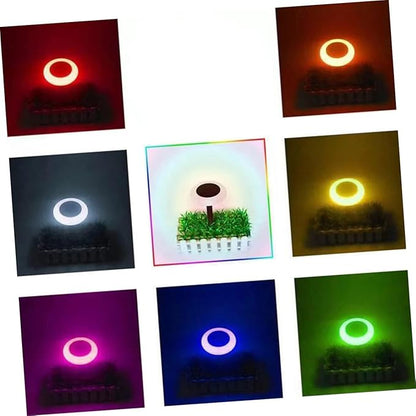 Angoily 4pcs RGB Colorful Solar Ground Plug Lights Solar Pathway Lamp for Outdoor Garden and Landscape Decor Easy Install Energy Saving Lighting Modes