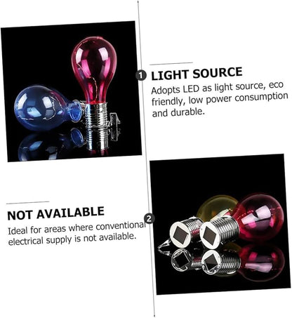 5pcs Solar Hanging Light Bulbs Outdoor Led Decor for Patio Courtyard Garden Full Solar Powered Unique Clip Design Warm Light
